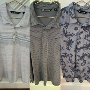 3 Travis Mathew polos XXL